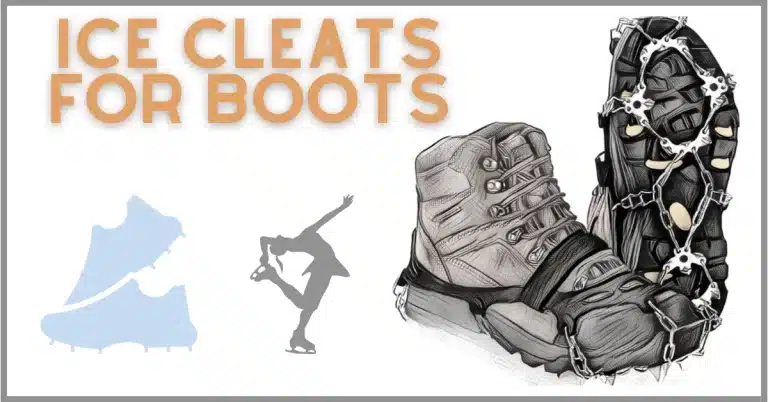 a ice cleats shoes showing illustration with text info