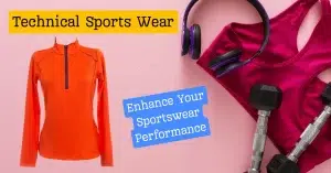 A Technical Clothing feature image show the apparel and info text on it.