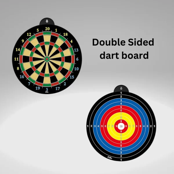 Magnetic Dart Board Set with text two sided play.