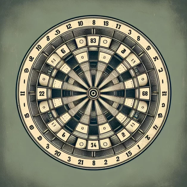 A simple layout of American Dart Boards.